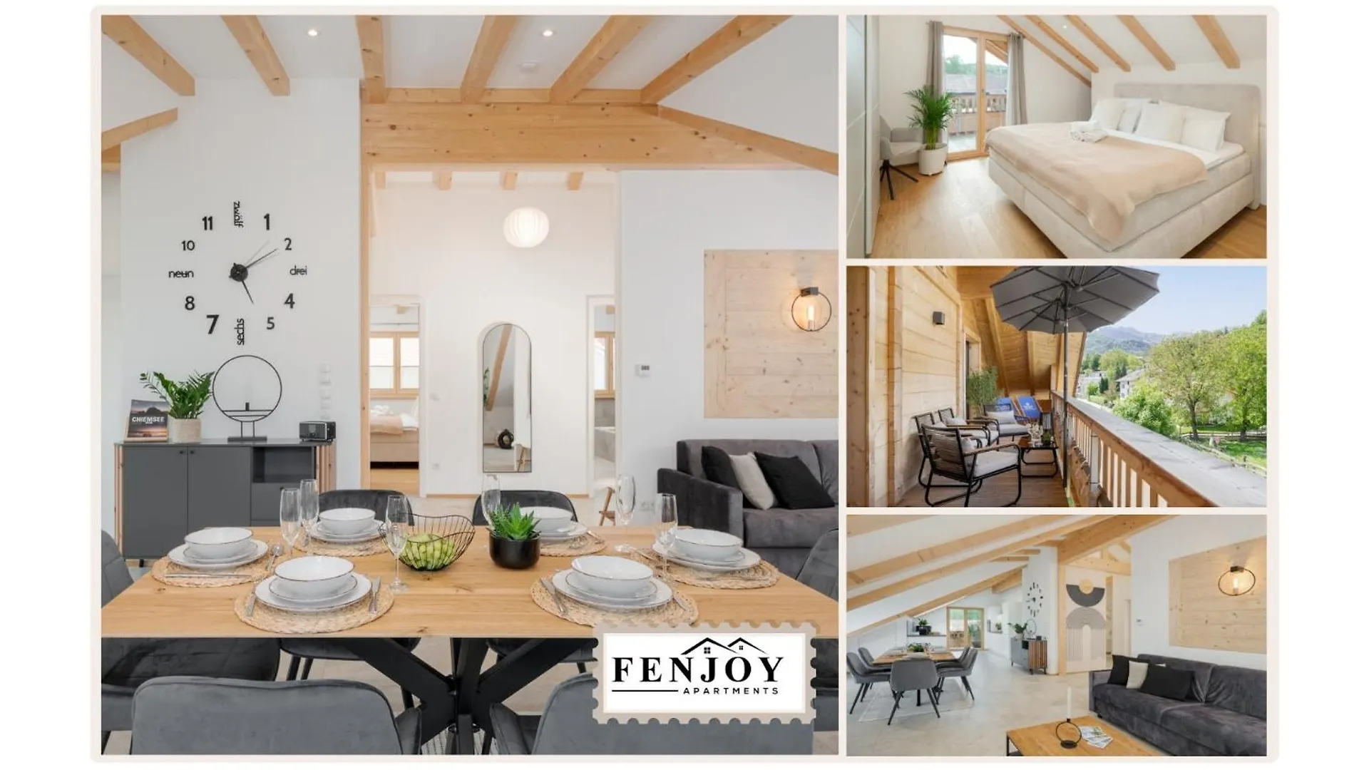 Fenjoy: Ferienapartment Mit Bergblick / Balkon / Bbq Bernau am Chiemsee